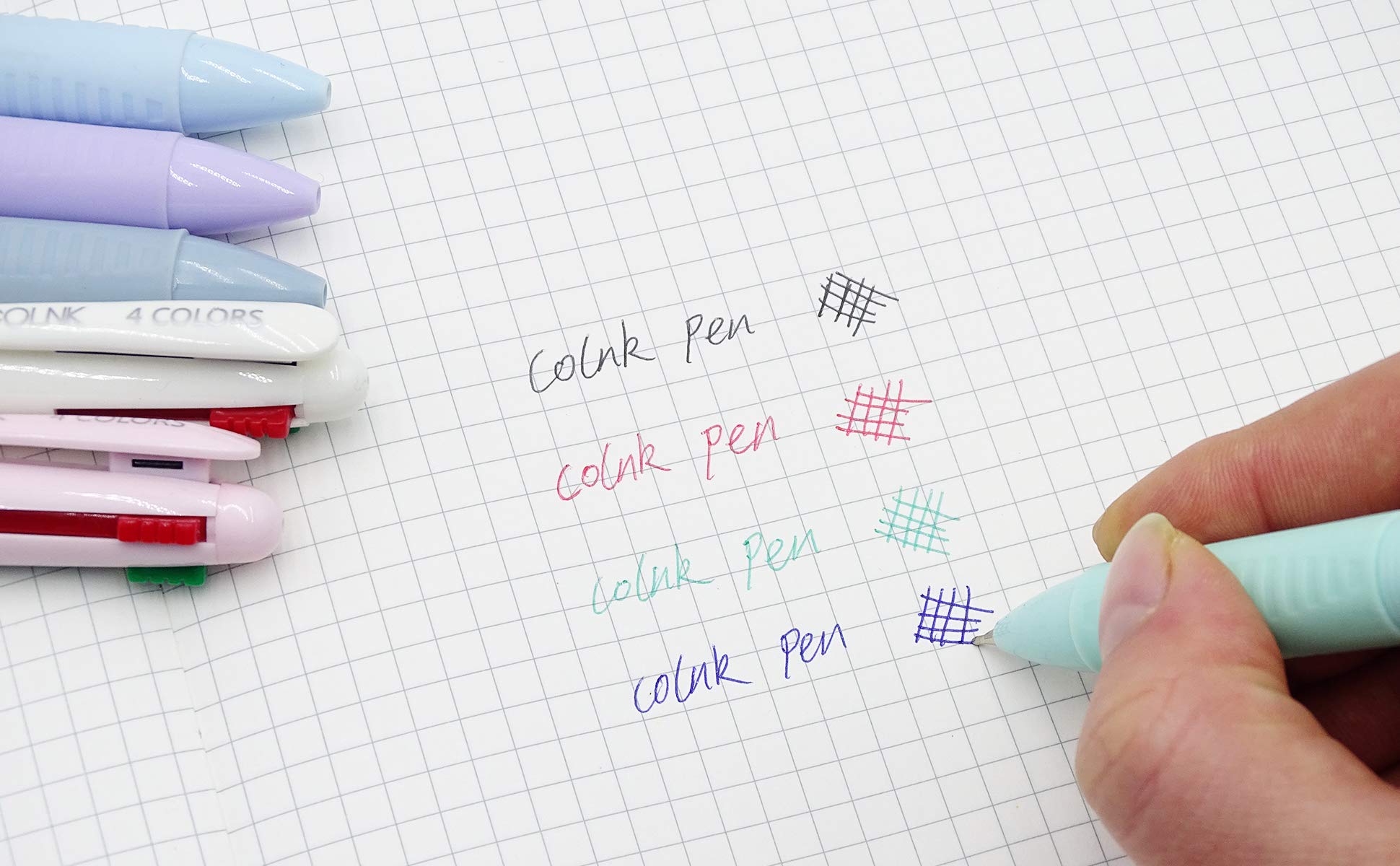 Gazdag Multicolor Ballpoint Pen 0.5, 4-in-1 Colored Pens Fine